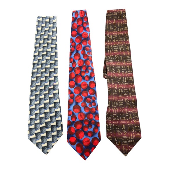 LOT of 3 Jerry‎ Garcia Grateful Dead Ties Neckties Silk Collection - Picture 1 of 8